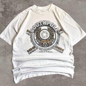 Vintage y2k southpole white graphic rhinstones size L grunge emo streetwear